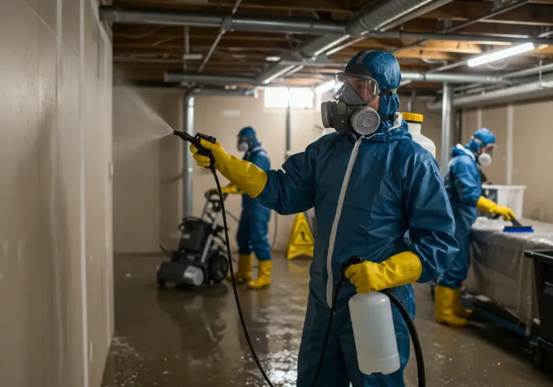 Basement Sanitization and Antimicrobial Treatment process in Walnut Grove, CA